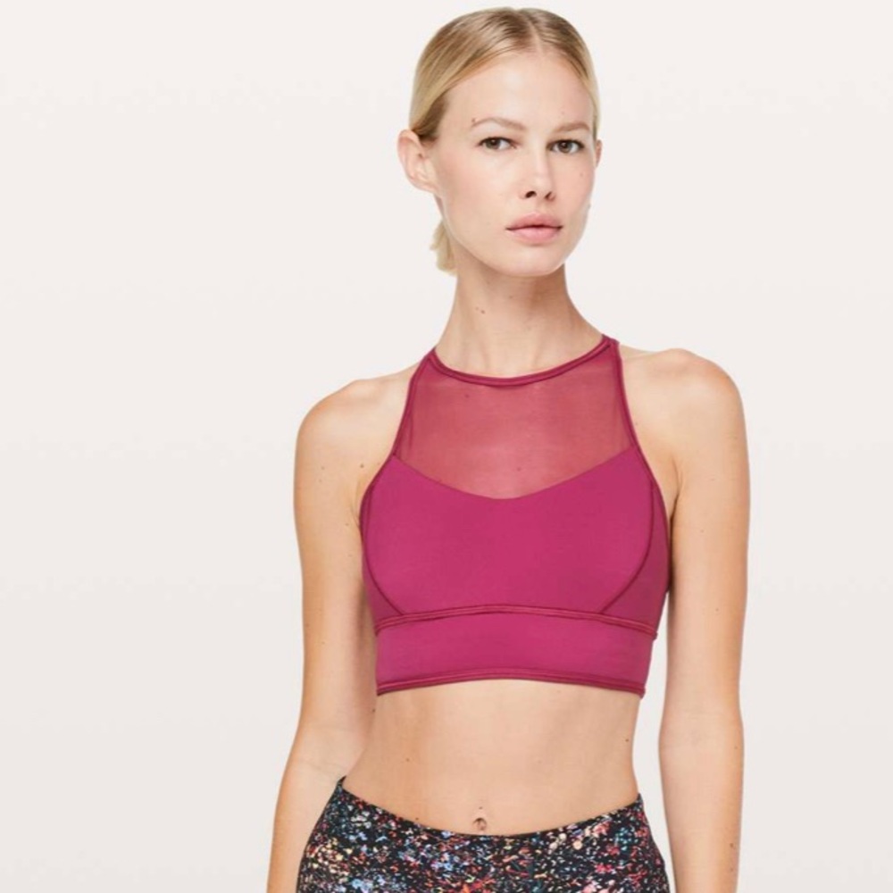 Lululemon Star Ruby Wake & Train Long Line Bra Si… - image 1